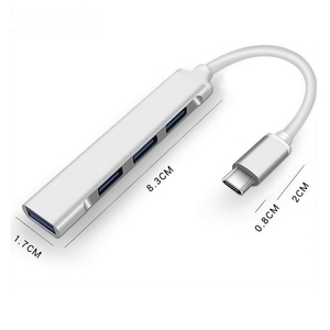 铝制 4 端口高速集线器 <span class=keywords><strong>USB</strong></span> 3.0 分配器 多 <span class=keywords><strong>USB</strong></span> 电脑扩展器 USB3.0 4 合 1 <span class=keywords><strong>USB</strong></span> 集线器 - Product Image 3