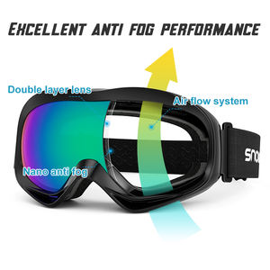 HUBO 168 Gafas <span class=keywords><strong>de</strong></span> esquí con logotipo personalizado con protección UV 400 Lente antiniebla <span class=keywords><strong>DE</strong></span> DOBLE CAPA OTG OEM Gafas <span class=keywords><strong>de</strong></span> nieve <span class=keywords><strong>Lentes</strong></span> polarizadas - Product Image 2