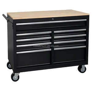 أدوات إصلاح السيارات الثقيلة مع خزانة أدوات بقفل ، ورشة عمل من الدرجة الصناعية ، رف مواد لولبي متنقل ، عربة صغيرة - Product Image 2