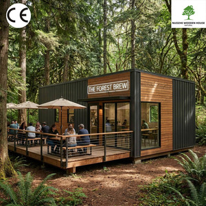 Frais <span class=keywords><strong>de</strong></span> conception pour café préfabriqué <span class=keywords><strong>en</strong></span> bois, cabane <span class=keywords><strong>en</strong></span> bois, maison <span class=keywords><strong>de</strong></span> <span class=keywords><strong>jardin</strong></span>, <span class=keywords><strong>kiosque</strong></span> commercial avec grandes fenêtres, bar à café pour parc forestier - Product Image 1