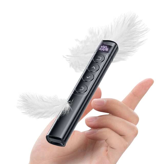 2.4Ghz USB Rechargeable Wireless Presenter Red Laser Pointer PPT Remote Control Pen Powerpoint Presentation Page Control