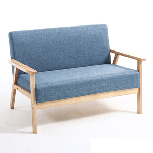 Set di divani in stile europeo mobili da soggiorno sedia in tessuto poltrona Lounge per il tempo libero <span class=keywords><strong>divano</strong></span> moderno in legno massello a 2 posti - Product Image 3