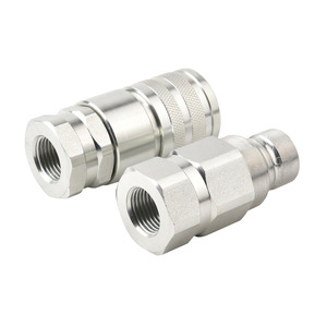 Coupleur rapide à face plate de 1/4 pouce 35 Mpa pour outils hydrauliques, vérins rapides et équipements de levage - Product Image 2