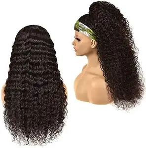 Human Hair Wigs Wholesale Water Deep Wave Headband Wigs Human Hair For Black Women Pelucas Humanas Perruque Cheveux Humain