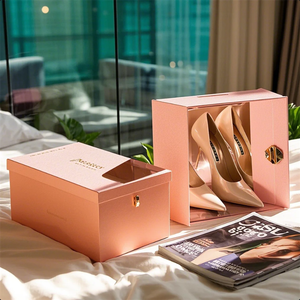 Luxury Recyclable Folding Flap Closure Paper <strong>Boxes</strong> Custom <strong>Pink</strong> <strong>Gifts</strong> Box Matt Lamination Logo for Clothing Wedding Socks - Product Image 2