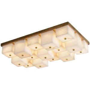 Lámpara de Techo de Cobre con Acabado Mármol, LED 3000k, Minimalista y Moderna, para Dormitorio, Comedor, Estudio, Sala de Estar, Pasillo - Product Image 5