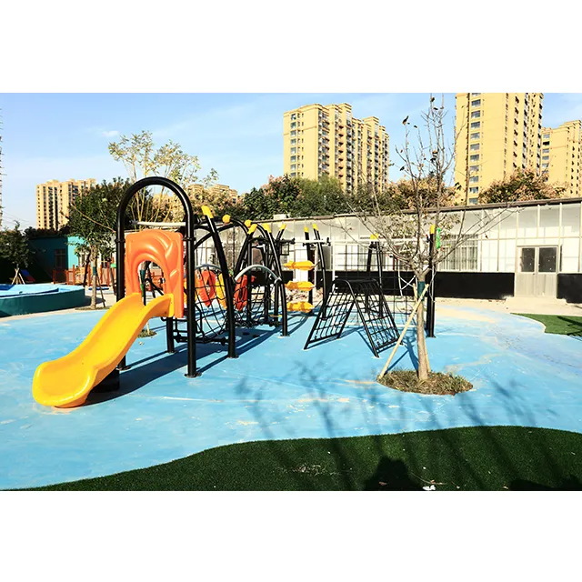 COWBOY Preschool Interactive Playground Slide And Swing Set Playground Play Set Outdoor