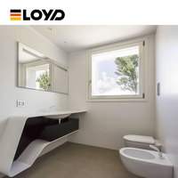 Ventana Abatible de Aluminio de Doble Rotura Térmica de Alto Rendimiento, Moderna, con Función Antiviento y Malla de Acero Inoxidable
