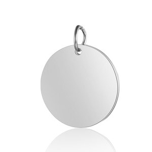 Tùy Chỉnh Vòng Engravable 18K Vàng Mạ Thép Không Gỉ Mặt Dây Chuyền Kim Loại Trống Đồng Xu Dập Đĩa Biểu Tượng Thẻ Quyến Rũ Cho Vòng Cổ - Product Image 4