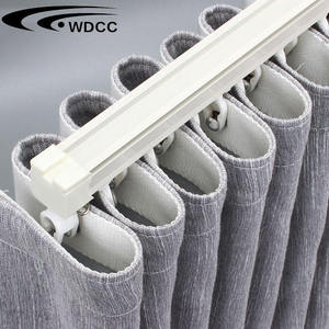 Rail de rideau en alliage d'aluminium S-Wave de type simple, design minimaliste, avec accessoires, pour usage domestique et hôtelier, Rippl – Fournisseur d'usine - Product Image 3