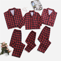 MS Frauen Seide Satin Stickerei Pyjamas Langarm Lounge wear Familie Kinder Pyjamas Familie Nachtwäsche Nacht PJ Set für Weihnachten