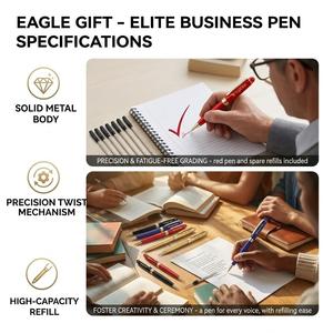 Bolígrafo de Gel Metálico Personalizado de Lujo Premium, Tinta Azul/Negra, Diseño Elegante, Experiencia de Escritura Suave, Regalo Empresarial, Aniversario de Cliente - Product Image 2