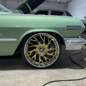 Vendita calda della fabbrica ruote forgiate ruote cromate cerchi concavi 22 24 26 28 ruote forgiate cerchi concavi cromati lucido ruote - Product Image 6