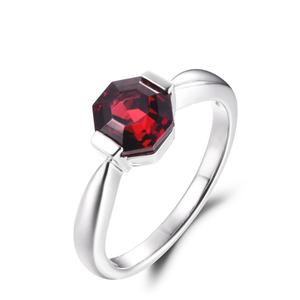 แหวนเงินแท้ 925 ลายฉลุ ประดับพลอยแท้ทรงมาร์คีส์  ชุบโรเดียมและทองคำขาว สไตล์วินเทจสำหรับงานแต่งงาน - Product Image 4