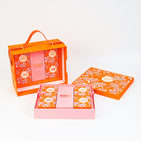 Boîte cadeau en papier alimentaire avec logo estampé à chaud, pour pâtisseries et desserts, robuste avec poignée, vente en gros, promotion, emballage cadeau pour biscuits et snacks