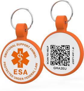 Étiquette d'identification de chien personnalisée en acier inoxydable avec décoration en dentelle style coulissant et étiquettes de <span class=keywords><strong>code</strong></span> QR pour chiens et chats - Product Image 5