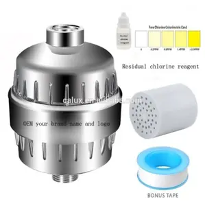 High Quality Universal Shower Replaceable 15 20 Stages Chrome Shower Head Filter Cartridge for Water Filtering