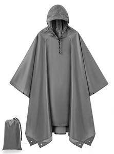 Poncho de Pluie Imperméable et Coupe-Vent en Polyester pour Extérieur, Fourniture d'Usine, Imperméable Individuel pour Camping, Randonnée et Excursions - Product Image 3