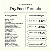 Nourriture sèche pour chats de reproduction 45% protéines Soutien immunitaire Vitamines ACE Zinc Sélénium Bêta-glucane Nutrition complète pour chats gestants et allaitants