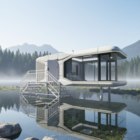Capsule spatiale moderne et luxueuse de 30 pieds, respirante, avec système intelligent, maison conteneur préfabriquée et détachable pour l'extérieur