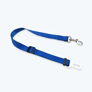 Ceinture de sécurité en nylon à double tête réglable pour voiture et chien