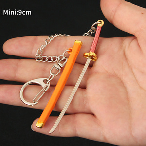 Roronoa <span class=keywords><strong>Zoro</strong></span> 9cm espada de Metal Mini <span class=keywords><strong>Kitetsu</strong></span> Shisui Wado Ichimonji Yama muerte cirujano Trafalgar Law Katana espada llavero - Product Image 3