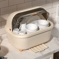Boîte de rangement moderne et minimaliste en plastique de grande taille pour ustensiles de cuisine, couvercles de placard, vaisselle, bols, assiettes, conteneurs et égouttoirs à vaisselle domestiques