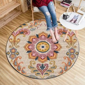 Tappeto rotondo in poliestere tappetino moderno Extra morbido Non Skid per camera da letto balcone scale 11 colori 80x80cm <span class=keywords><strong>G</strong></span> - Product Image 5