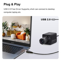 Cámara USB con Lente CS de 2.8-12 mm, CMOS de 2MP, 5600, HD 1080P, Baja Iluminación, UVC, Zoom 4X, Construcción Metálica para Inspección Industrial y Seguridad