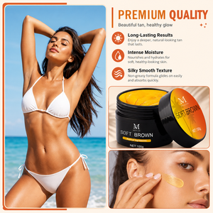Private Label Accélérateur <span class=keywords><strong>de</strong></span> <span class=keywords><strong>bronzage</strong></span> apaisant 2 en 1 Autobronzant naturel brun doux <span class=keywords><strong>Crème</strong></span> <span class=keywords><strong>de</strong></span> baume <span class=keywords><strong>solaire</strong></span> incontournable pour l'été - Product Image 3