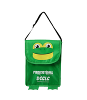 Tas Makan Siang Anak Custom Logo, Motif Kartun Hewan, Bahan Nylon, Resleting, Lapisan PEVA, Tas Penyimpanan Makanan Outdoor, Grosir
