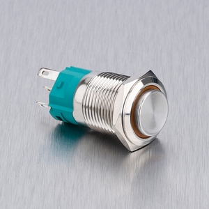 Ring <strong>Illuminated</strong> 16mm <strong>Push</strong> <strong>Button</strong> High <strong>Round</strong> <strong>Push</strong> <strong>Button</strong> 5A 24V Waterproof <strong>Push</strong> <strong>Button</strong> - Product Image 3