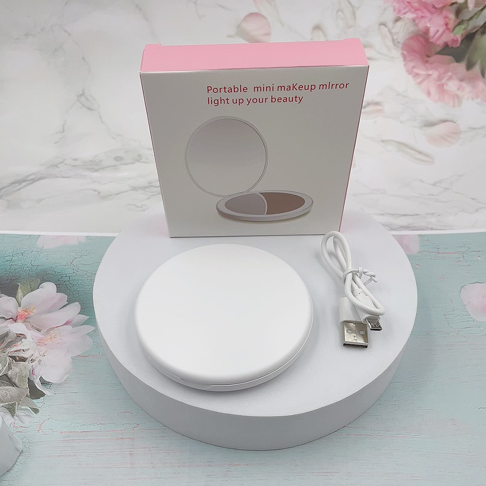 espejo de maquillaje con luz LED