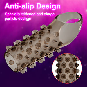 Open-Ended Silikon Penis Ärmel Hahn Vergrößerung und Verzögerung Ejakulation Dildo Protector Hollow Dick Cover Dildo Anel Peniano - Product Image 4