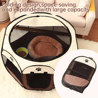 Parc de jeu pliable pour chats, enclos d'exercice portable, tente de jeu intérieure, luxe moderne toutes saisons, emballage en boîte avec plateau en plastique