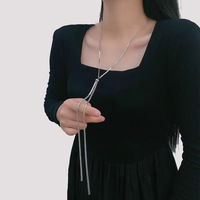 Collier classique en cuivre à maillons, bijoux fins polyvalents, colliers en forme de Y, accessoires de mode tendance en 2026 ALN26030057
