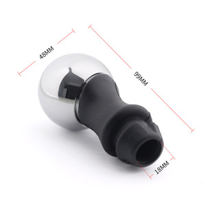 Pomo de Palanca de Cambios de Aluminio para Modelos Peugeot 106 206 306 406 107 207 307, Pomo de Velocidad de Cuero Cristal para Autos Automáticos - Product Image 1
