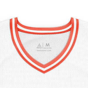 HEALY 26-27 Nueva Camiseta de Baloncesto Vintage con Cuello en V, Diseño de Base Blanca con Paneles Laterales, Uniforme Personalizado para Hombre y Mujer - Product Image 3