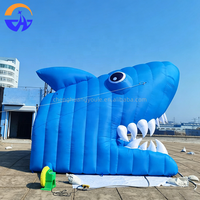 Arche gonflable en forme de requin pour événements extérieurs, en tissu Oxford, facile à installer et durable, idéale pour la publicité