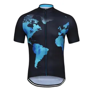 Heren Fiets Jersey Korte Mouw Met 3 Achterzakken Vochtafvoerend Ademend Snel Droog Biking Shirt