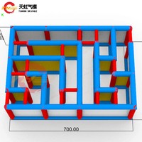 Maison hantée gonflable extérieure de labyrinthe de la coutume 7x5m avec le ventilateur pour le divertissement des enfants
