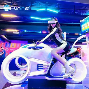 FuninVR funin 9d वी. आर. सवारी दौड़ खेल मशीन OEM कमरे खेल का मैदान मल्टीप्लेयर मोटर साइकिल की सवारी खेल वी. आर. कार मोटो वी. आर. रेसिंग