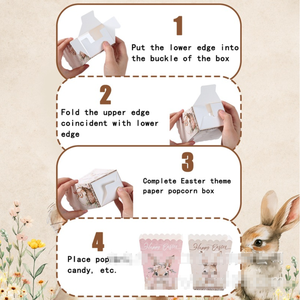 Cajas de Cartón Resistentes DAMAI al por Mayor para Palomitas de Maíz con Diseño de Conejo 3D de Pascua, para Fiestas, Dulces y Aperitivos - Product Image 6