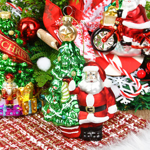 Élégante Décoration de Noël en Verre Peinte à l'Effigie du Père Noël, à Suspendre à la Fenêtre, Fournitures et Décorations de Fêtes de Noël - Product Image 2