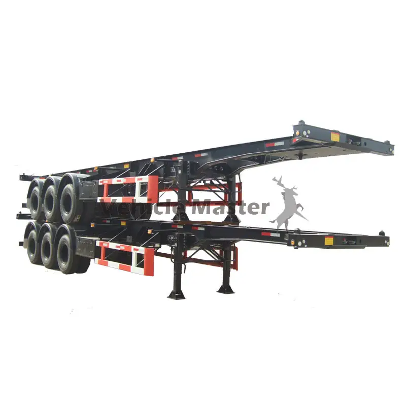 Xe Master 20-80 Tấn 2 3 4 Trục Container Chassis 20ft 40ft 45ft Skeleton Bán Trailer Xe Tải Để Bán