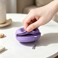 Organisateur de câbles d'écouteurs, mini pochette en silicone avec fermeture éclair |   Sac de voyage pour cosmétiques, organiseur de câbles d'écouteurs, porte-monnaie et porte-clés