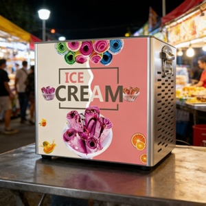 Máquina para hacer rollos de helado frito, máquina manual de helado duro, congelador por lotes para helado premium - Product Image 6
