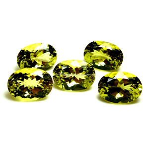 Piedra preciosa redonda ovalada de cuarzo limón 3A, piedra preciosa natural, cuarzo amarillo limón, forma de mezcla, piedras preciosas de cuarzo, piedra calibrada amarilla - Product Image 5