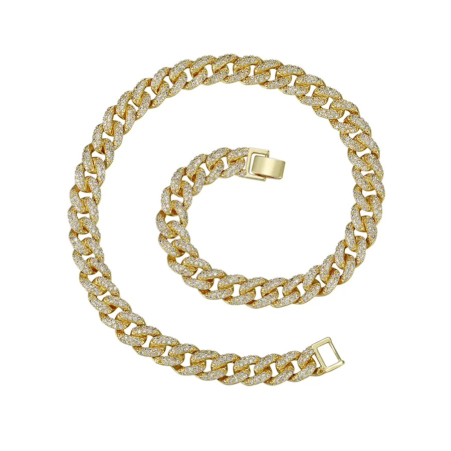 Xuping-collar de eslabones cubanos para hombre, cadena grande, chapado en oro, declaración, 01334