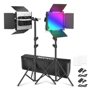 <span class=keywords><strong>Neewer</strong></span> <span class=keywords><strong>LED</strong></span> Panel Light <span class=keywords><strong>RGB</strong></span> 660 Pro II Lot de 2 Panneaux <span class=keywords><strong>LED</strong></span> Lampe Vidéo Lumière Colorée pour Appareil Photo Studio Photo Lampe d'Appoint Diffusion en Direct - Product Image 1